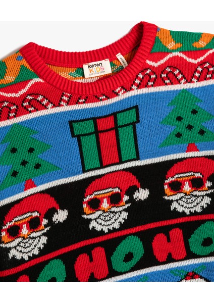 Yılbaşı Temalı Kazak Uzun Kollu Bisiklet Yaka indirimleri