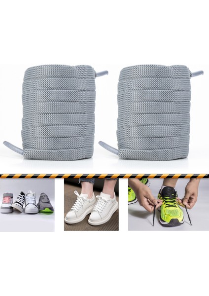 Ütülü Spor Ayakkabı Bağcığı Nike , Snekears , Adidas, Converse Ayakkabı Bağcığı 120 cm