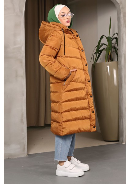 Taba Kapüşonlu Şişme Mont modelleri