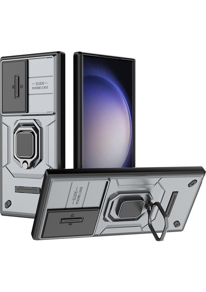 Samsung Galaxy S23 Ultra Kamera Kapaklı Darbeye Dayanıklı Telefon Kılıfı (Yurt Dışından)