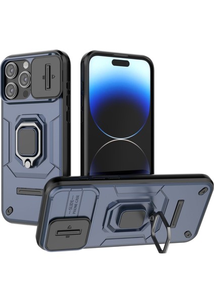 Iphone 15 Kamera Kapaklı Darbeye Dayanıklı Telefon Kılıfı (Yurt Dışından)