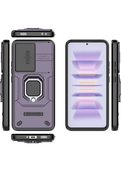 Huawei Mate 60 Kamera Kapaklı Darbeye Dayanıklı Telefon Kılıfı (Yurt Dışından)