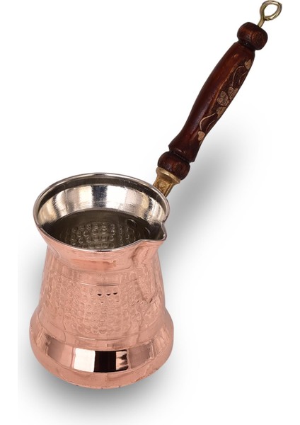 Premium Collection Roman Bakır Cezve 450ML Ahşap Kulp