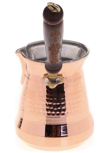 Premium Collection Roman Bakır Cezve 450ML Ahşap Kulp