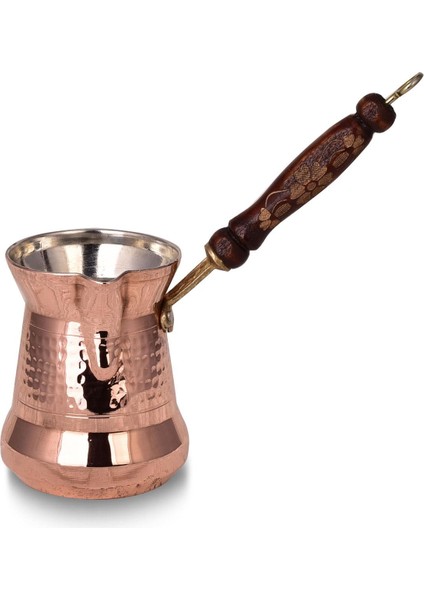 Premium Collection Roman Bakır Cezve 200ML Ahşap Kulp