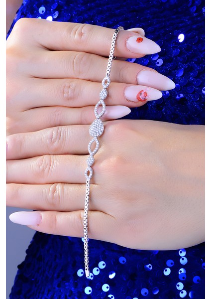 925 Ayar Gümüş Pırlanta Montör Salkım Su Yolu Set modelleri