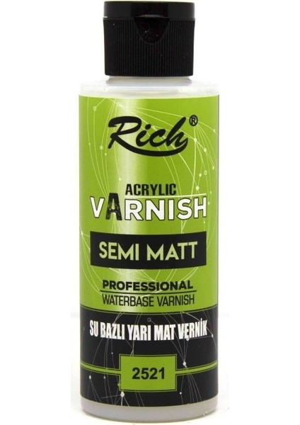 Su Bazlı Yarı Mat Vernik 120CC