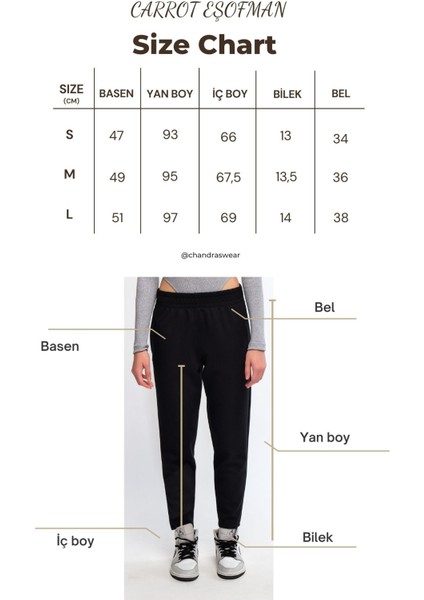 Ekru Kadın Havuç Paça Eşofman Altı Carrot Fit Pantolon - Bunny