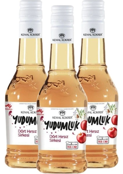 Yudumluk Cam Dört Hırsız Sirkesi 3 x 0,5 Lt