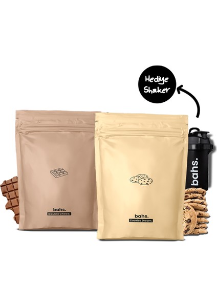 Proteinli Öğün Tozu - 1 Cookies Dream 1 Double Choco - 1 Shaker Armağan