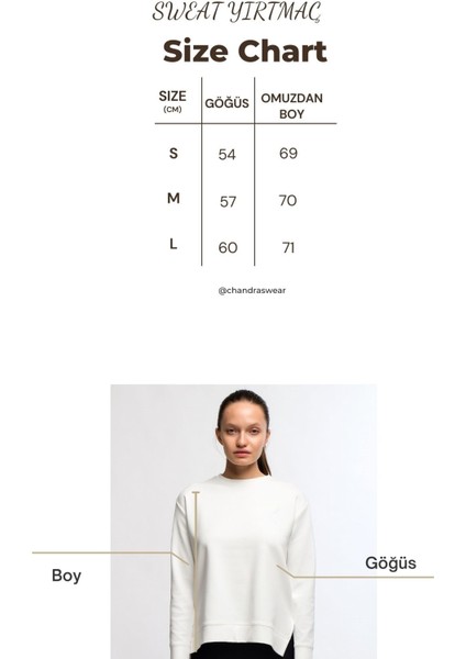 Siyah Kadın Yırtmaç Detaylı Sweatshirt - Frey
