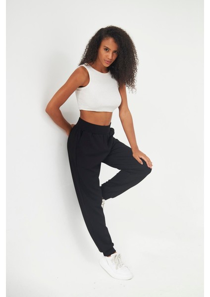 Siyah Kadın Rahat Kalıp Eşofman Altı - Vionera fırsatları