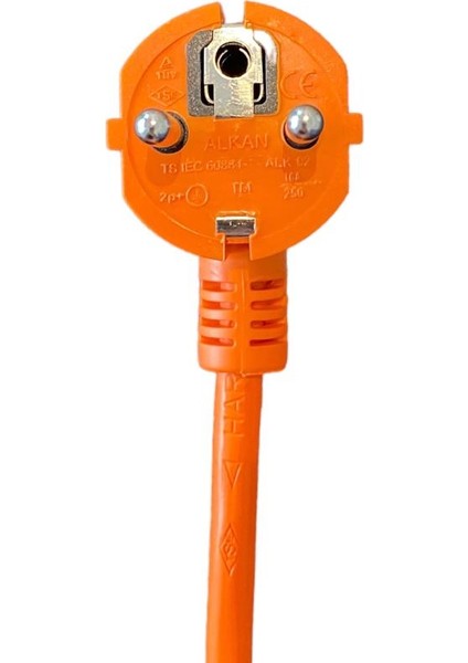 3G 1 mm² 2200W Profesyonel Uzatma Kablosu ( %100 Bakır ) Turuncu - 10 Metre