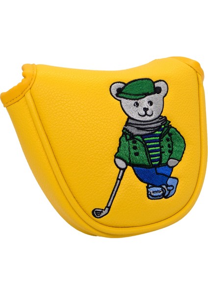 Golf Tokmak Atıcı Kafa Kapağı Çoğu Atıcı Kulübü Sarı Için Moda Pu Koruyucu Güvenlik (Yurt Dışından)