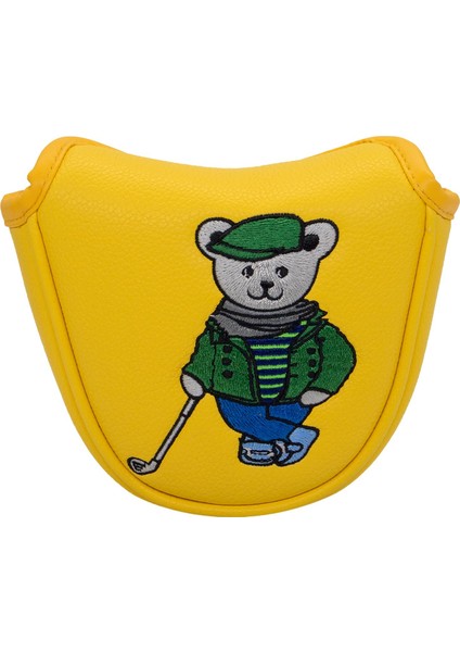 Golf Tokmak Atıcı Kafa Kapağı Çoğu Atıcı Kulübü Sarı Için Moda Pu Koruyucu Güvenlik (Yurt Dışından)