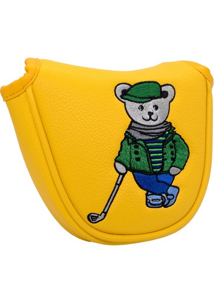 Golf Tokmak Atıcı Kafa Kapağı Çoğu Atıcı Kulübü Sarı Için Moda Pu Koruyucu Güvenlik (Yurt Dışından)