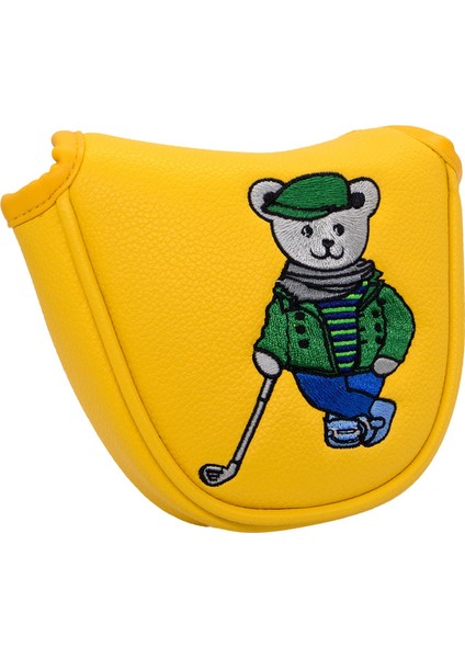 Golf Tokmak Atıcı Kafa Kapağı Çoğu Atıcı Kulübü Sarı Için Moda Pu Koruyucu Güvenlik (Yurt Dışından)