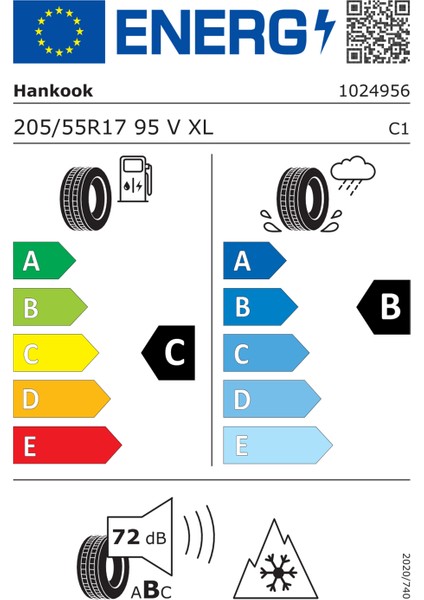 205/55 R17 95V Xl Kinergy 4S 2 4 Mevsim Oto Lastiği (Üretim Yılı: 2023)