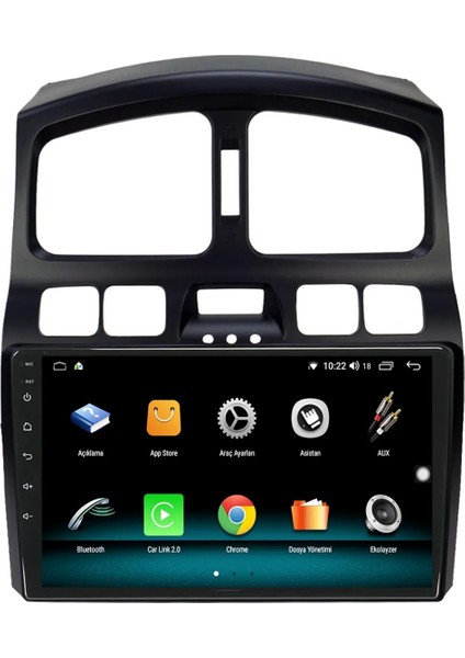 Hyundai Santa Fe (2003) Android 12 Carplay Navigasyon Multimedya - 2gb Ram 32GB HDD