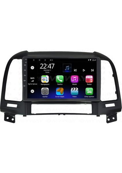 Hyundai Santa Fe (2007-2011) Android 12 Carplay Navigasyon Multimedya - 2gb Ram 32GB HDD