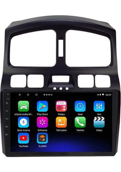 Hyundai Santa Fe (2003) Android 12 Carplay Navigasyon Multimedya - 2gb Ram 32GB HDD