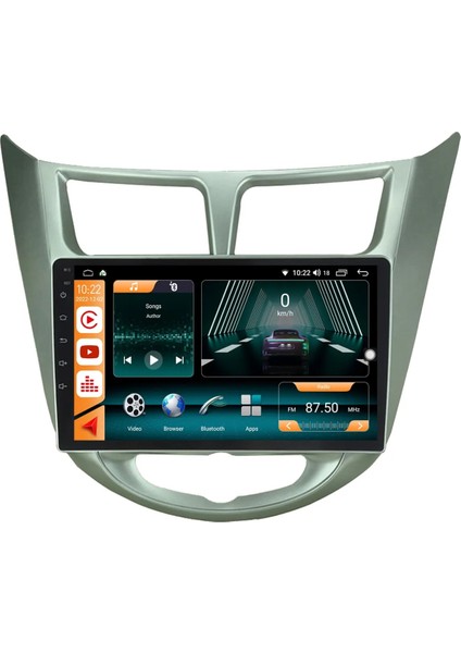 Hyundai Accent Blue Android 12 Carplay Navigasyon Multimedya - 2gb Ram 32GB HDD