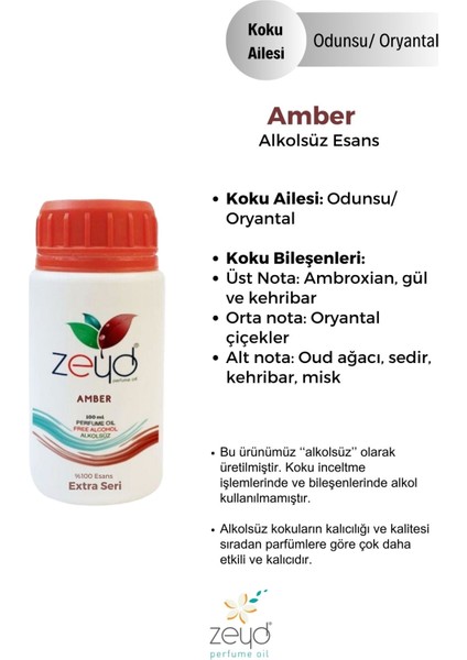 Amber Litrelik Parfüm Esansı - 100 Ml Extra