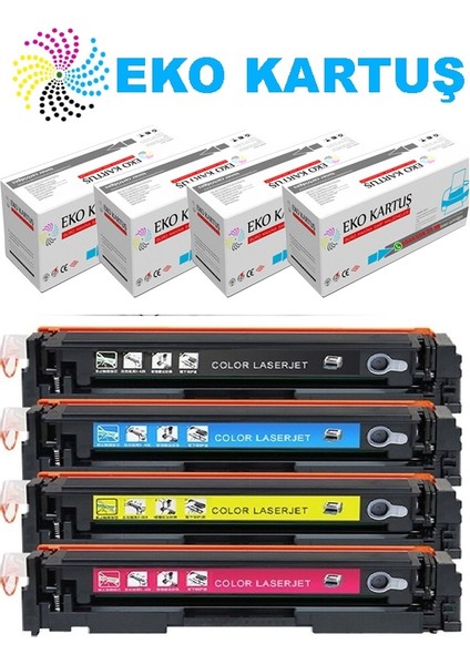 Canon I-Sensys LBP-664CX Muadil Toner Seti Çipsiz (CRG-055)