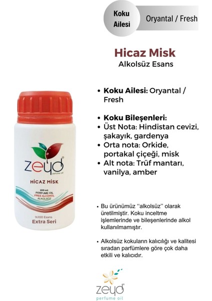 Hicaz Misk Litrelik Parfüm Esansı - 100 Ml Extra