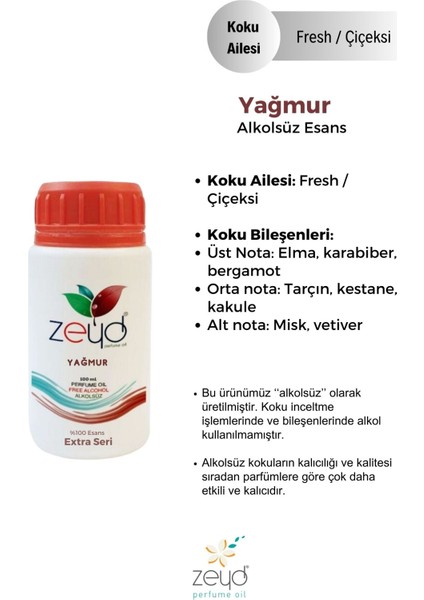 Yağmur Litrelik Parfüm Esansı - 100 Ml Extra