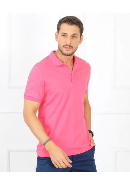 2061 Premium Likralı Pike Polo Yaka Regular Fit Erkek T-Shirt