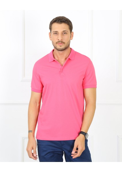 2061 Premium Likralı Pike Polo Yaka Regular Fit Erkek T-Shirt