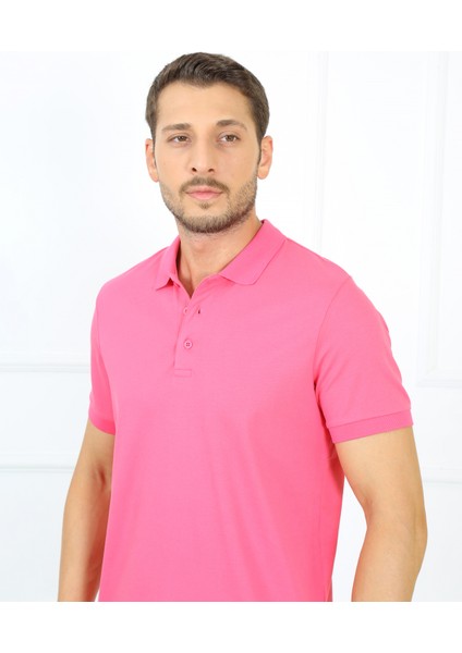 2061 Premium Likralı Pike Polo Yaka Regular Fit Erkek T-Shirt