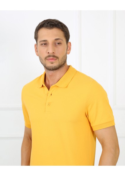 2061 Premium Likralı Pike Polo Yaka Regular Fit Erkek T-Shirt