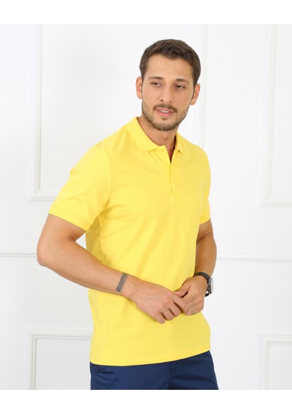 Uomo Park 2061 Premium Likralı Pike Polo Yaka Regular Fit Erkek T-Shirt