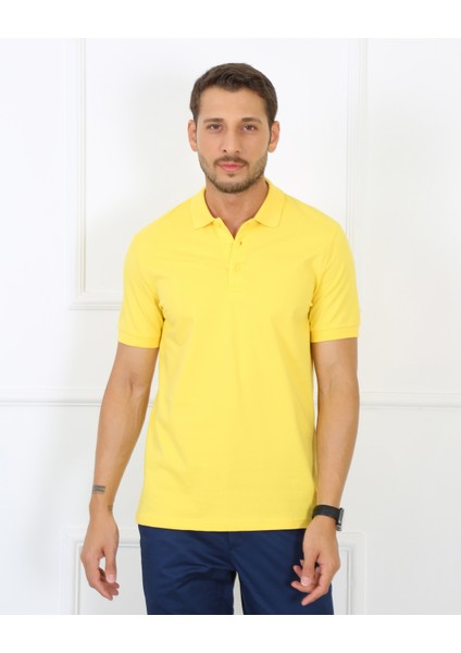 Uomo Park 2061 Premium Likralı Pike Polo Yaka Regular Fit Erkek T-Shirt