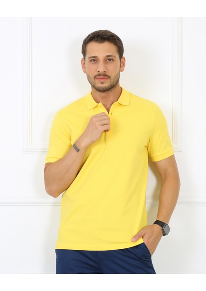 Uomo Park 2061 Premium Likralı Pike Polo Yaka Regular Fit Erkek T-Shirt