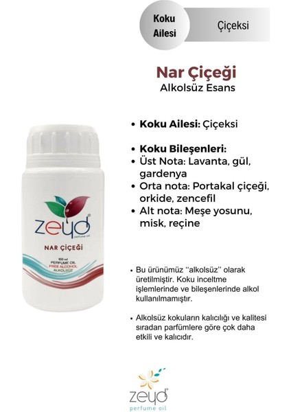 Nar Çiçeği Litrelik Parfüm Esansı - 100 Ml