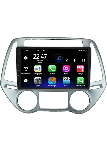 Hyundai I20 (2009-2014) Android 12 Carplay Navigasyon Multimedya - 2gb Ram 32GB HDD