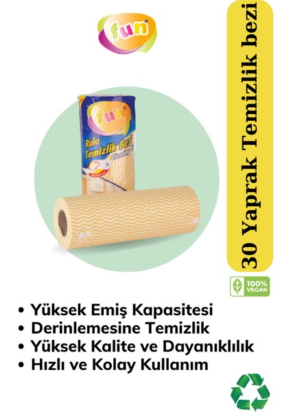 Hassas Temizlik Bezi 30 Yaprak - Sarı Renk - 2'li