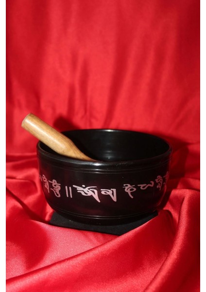 Tibet Çanağı Çanı Kasesi Meditasyon Çanı Yoga Çanı Tibet Çanağı Singing Bowl Siyah fırsatları