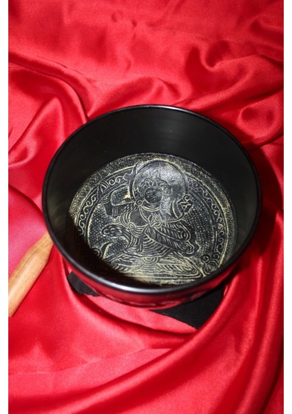 Tibet Çanağı Çanı Kasesi Meditasyon Çanı Yoga Çanı Tibet Çanağı Singing Bowl Siyah indirimleri