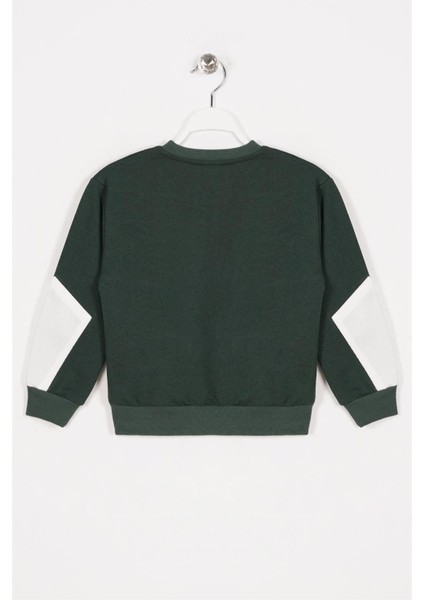 Erkek Çocuk Haki Renkli Cepli Kolları Yamalı Sweatshirt fiyatları