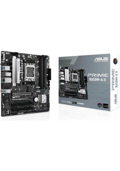 Prıme B650M-A Iı Ddr5 6400MHZ 1xvga 1xhdmı 1xdp 2xm.2 Usm 3.2 Matx Am5 ( Amd Am5 7000 Serisi Ile Uyumlu )