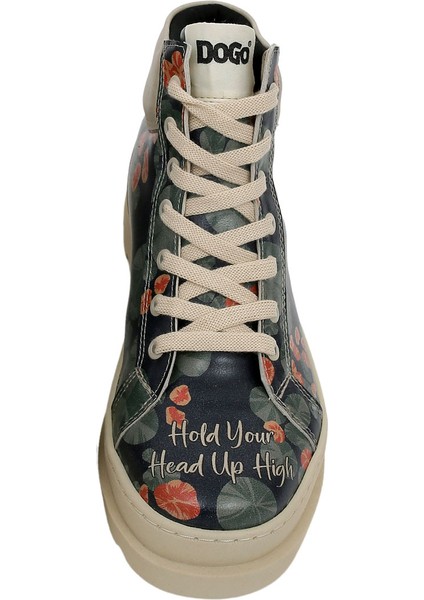 Kadın Vegan Deri Siyah Bilekte Bot - Hold Your Head Up High Tasarım fırsatları