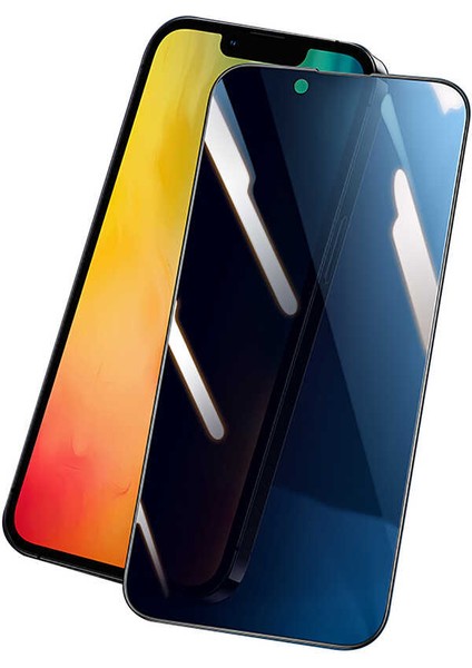 iPhone 14 Plus Uyumlu (14 Plus) Tam Uyumlu 0.3mm V-Pro Gizleyen Privacy Hayalet Ekran Koruyucu 2 Adet