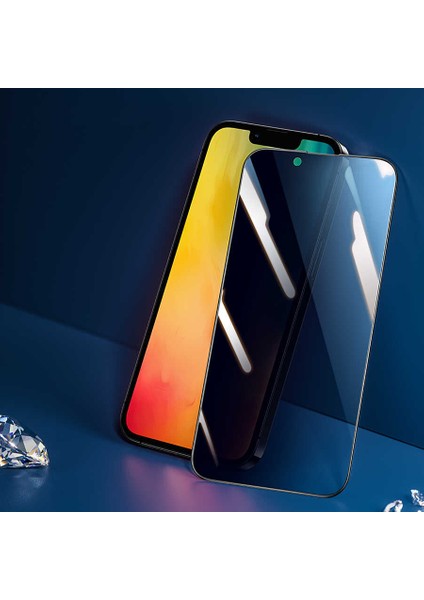 iPhone 14 Plus Uyumlu (14 Plus) Tam Uyumlu 0.3mm V-Pro Gizleyen Privacy Hayalet Ekran Koruyucu 2 Adet modelleri