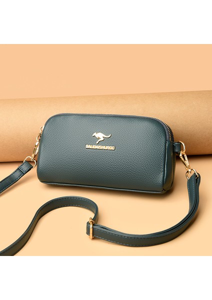 Çift Katmanlı Mini Küçük Kare Çanta Tek Omuz Crossbody Çanta (Yurt Dışından)