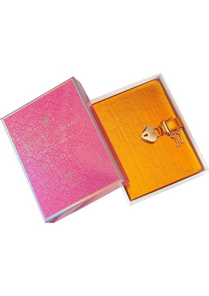 Hush Hush Kilitli Defter 13x18 Cm Metalik Turuncu fırsatları