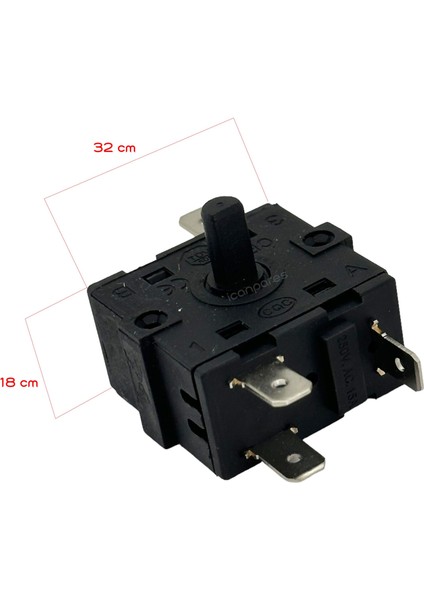 Universal Fanlı Isıtıcı ve Fırın Için Çevirmeli Anahtarı 5 Bacaklı modelleri